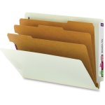 Smead® Pressboard End Tab Folder, Letter, 8-Section, Gray 10 per Box (SMD26820)