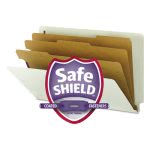Smead® Pressboard End Tab Folder, Legal, 8-Section, Gray, 10 per Box (SMD29820)