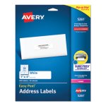 Avery® Easy Peel Laser Address Labels, 1 x 4, White, 500/Pack (AVE5261)