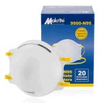 Makrite NIOSH N95 Medical Respirators, 20 per Box (9500-N95-BX)