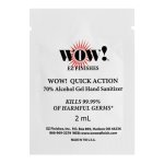 WOW! Quick Action 70% Alcohol 2 mL Gel Hand Sanitizer, 25 Packets (004983)