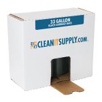 CLEANIT 33 Gallon Black Garbage Bags, 33x39, 1.2mil, 100 Bags (CIS516)