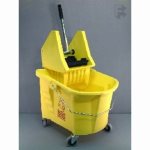 Continental Manufacturing 26 Quart Combo Mop / Wringer Bucket - With Sw12 Wringer - Yellow, 1/Each (FOR-0183)