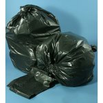 60 Gallon Black Garbage Bag, 38x58, 2.4mil, 100 Bags (For-3551)