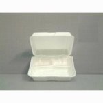 Dart Large Foam 3 Compartment Food Containers - 200 Food Containers (FOR-4883)