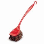 Libman Long Handle Utility Brush, Hanger Hook, 6 Brushes (LIB-00522)