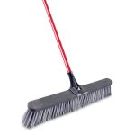 Libman 24" Rough Surface Push Broom, Red/Black, 4 Brooms (LIBMAN 879)