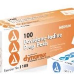 Dynarex 1108, Dynarex® PVP Prep Pad, NonWoven Gauze, Medium, 100/Box (632679_BX)