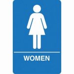 Palmer ADA Compliant "Women" Restroom Sign, Blue (IS1003-15)