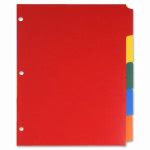 Business Source Non-Insertable 5-Tab Poly Indexes, Multicolor (BSN01809)