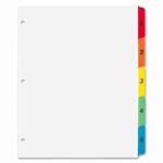 Business Source Index Dividers W/Table Of Contents, 5 Tabs, Multi (BSN21900)