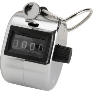 Sparco Tally Counter w/ Finger Ring, 4 Figure, Silver (SPR24100)