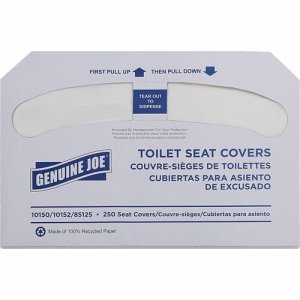 Genuine Joe Toilet Seat Covers, White, 2,500 Covers (GJO10150)