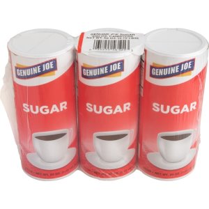 Genuine Joe 20-oz Sugar Canisters, Natural, 3 Canisters (GJO56100)