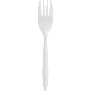 Genuine Joe Medium-weight Cutlery, Forks, PP, White, 1,000 Forks  (GJO20000)