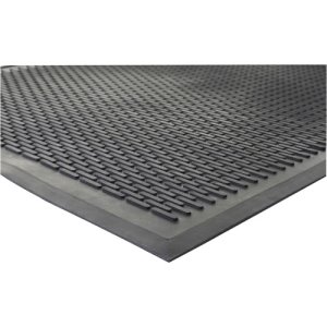 Genuine Joe Clean Step Scraper Outdoor Mat, 36" x 60", Black, Each (GJO70367)