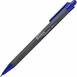 Integra Retractable Ballpoint Pen, Rubberized Barrel, Medium Pt, BE (ITA30032)