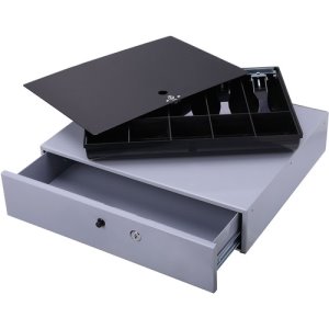 Sparco Cash Drawer,w/ Removable Tray,17-3/4"x15-3/4"x3-3/4",Gray (SPR15504)
