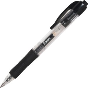 Integra Gel Pen,Retractable,Permanent,.5mm Point,Black Barrel/Ink (ITA36156)