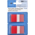 Sparco Pop-up Removable Standard Flags, 1", 100/PK, Red (SPR19260)
