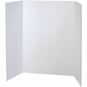 Eco Brites Too Cool Tri-Fold Poster Board 24 x 36 White/White