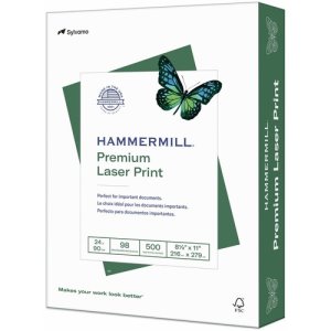 Hammermill White Laser Print Paper, 96 Bright, 8-1/2" x 11", 10/CT (HAM104604CT)