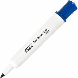 Integra Dry-Erase Markers, Chisel Tip, Blue, 12 Markers (ITA33308)
