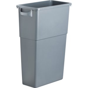 Genuine Joe 23 Gallon Rectangular Trash Can, Space-Saving, Gray (GJO60465)