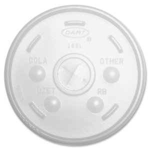 Dart Foam Cup Lids, Hot/Cold, 16 oz., Translucent, 100/PK (DCC16SL)