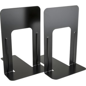 Business Source Bookend Supports, Jumbo, 6"x8-1/2"x9", Black (BSN42551)