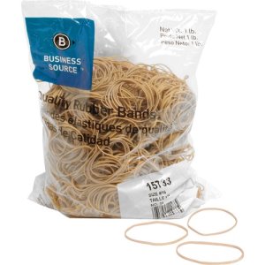 Business Source Rubber Bands, Size 16, 1 lb. per Bag 2-1/2"x1/16" (BSN15733)
