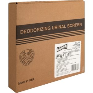 Genuine Joe Deluxe Urinal Screen, Cherry Scent, White, 12 Screens (GJO58336)