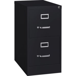 Lorell 2-Drawer Vertical File Cabinet, 15 x 22 x 28-3/8, Black (LLR42291)