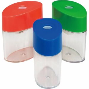 Integra Plastic Sharpener, Oval, 2-1/8", Random Assorted Colors (ITA42850)