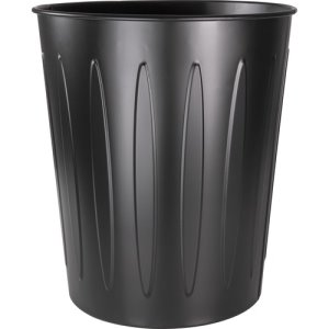 Genuine Joe Metal 6 Gallon Trash Can, Fire-Safe, Black (GJO58897)