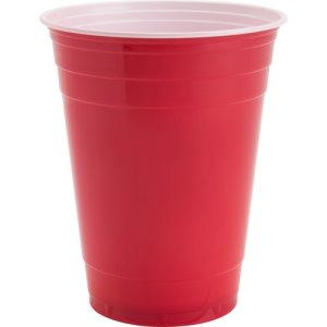 Genuine Joe 16 oz Red Plastic Party Cups, Disposable, 50 Cups (GJO11251)