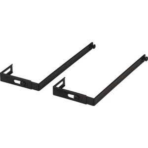 Lorell Cubicle Partition Hangers, Adjustable, Metal/Black (LLR80674)