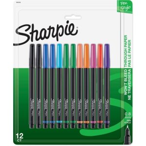 Sharpie Pens, Fine Point, 12/PK, Assorted (SAN1802226)