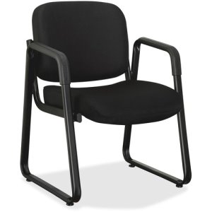 Lorell Black Fabric Guest Chair, 26"W x 24.8"D x 33.5"H, Each (LLR84576)
