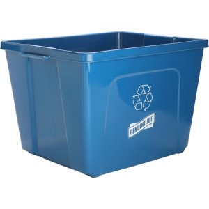 Genuine Joe Stackable 14 Gallon Recycling Bin, Blue (GJO11582)