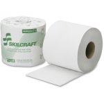 SKILCRAFT PCF Toilet Tissue, 2-Ply, 4"x3-3/4", 500Sht, 96/CT, WE (NSN6308729)