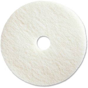 Genuine Joe 20" White Polishing Floor Pad, Synthetic Fiber, 5 Pads (GJO90520)