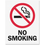 Tarifold Safety Sign Inserts-No Smoking, 6/PK, Red/Black (TFIP1949NP)