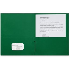 Sparco 2-Pocket Leatherette Portfolio. 25 Portfolios, One Box (SPR78545)