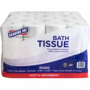 Genuine Joe Double Capacity 2-ply White Toilet Paper, 36 Rolls (GJO91000)