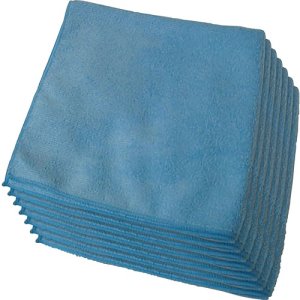 Genuine Joe General Purpose Microfiber Cloth, Blue, 180 Cloths (GJO39506CT)