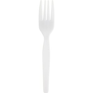 Genuine Joe Heavyweight Disposable Forks, White, 1000 Forks (GJO30400)