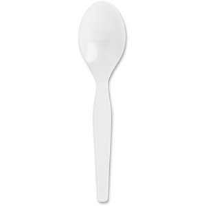 Genuine Joe Heavyweight Disposable Spoons, White, 1000 Spoons (GJO30402)