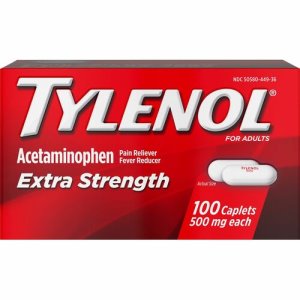 Tylenol Extra Strength Caplets, 500mg, 100/BX, Red (JOJ044909)