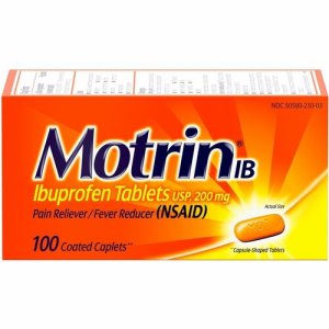 Motrin Ibuprofen Caplets, 200mg, 100/BX, Red (JOJ048101)